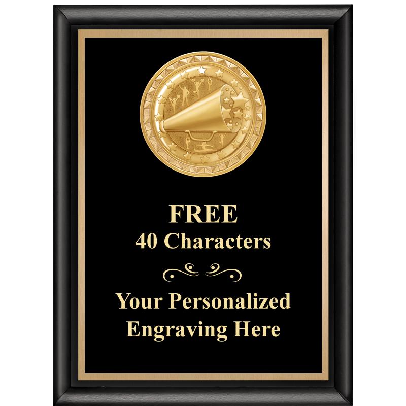 6X8 BLK SHINY EXEC INSERT PLQ