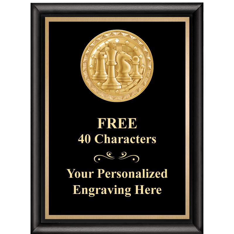 6X8 BLK SHINY EXEC INSERT PLQ