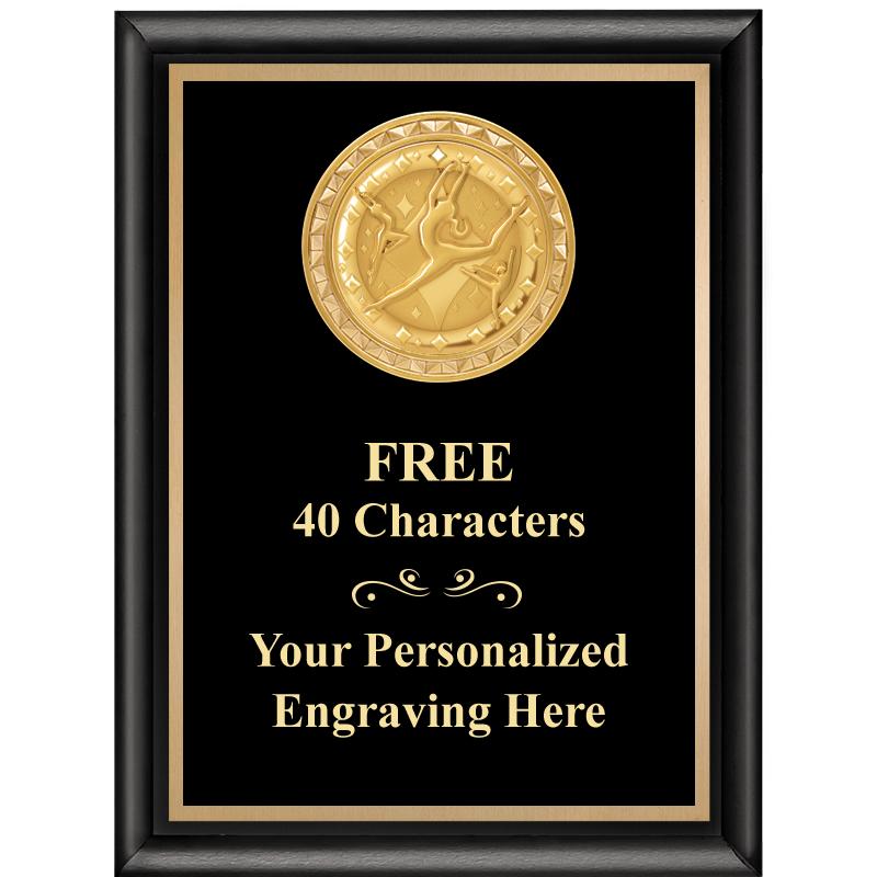 6X8 BLK SHINY EXEC INSERT PLQ