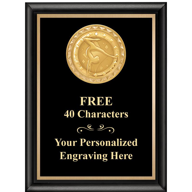 6X8 BLK SHINY EXEC INSERT PLQ