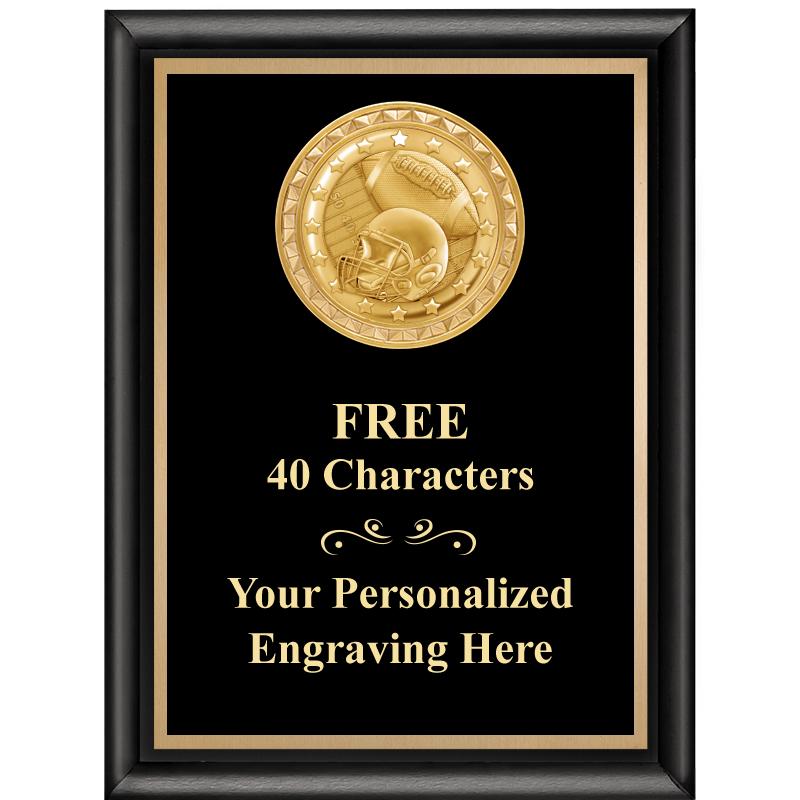 6X8 BLK SHINY EXEC INSERT PLQ