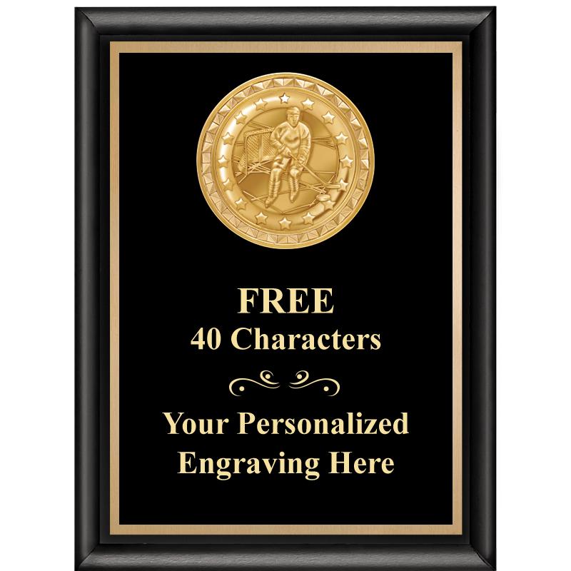 6X8 BLK SHINY EXEC INSERT PLQ