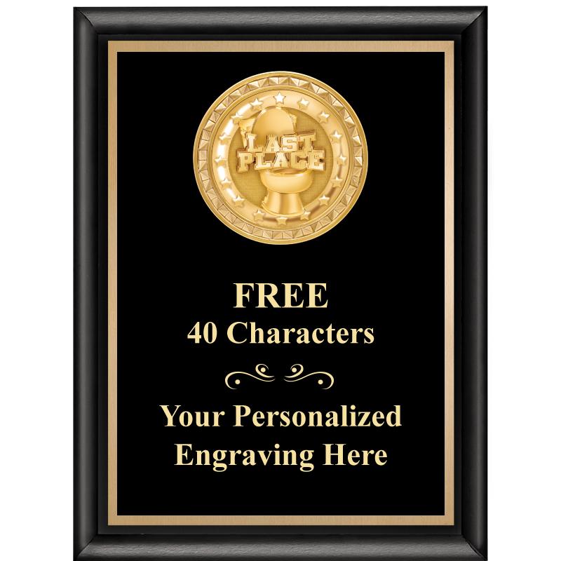 6X8 BLK SHINY EXEC INSERT PLQ