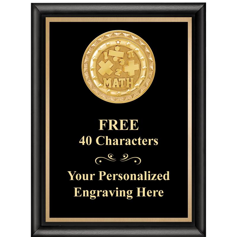 6X8 BLK SHINY EXEC INSERT PLQ