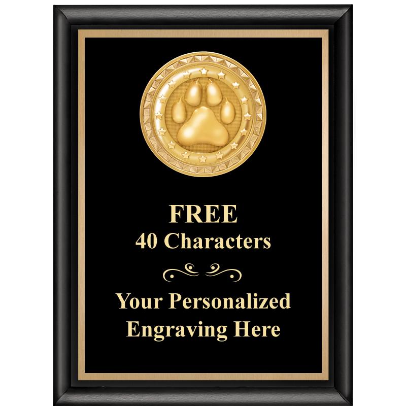 6X8 BLK SHINY EXEC INSERT PLQ