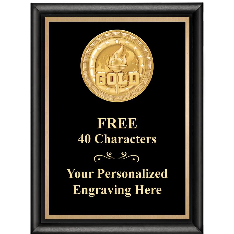 6X8 BLK SHINY EXEC INSERT PLQ