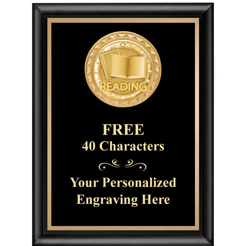 6X8 BLK SHINY EXEC INSERT PLQ