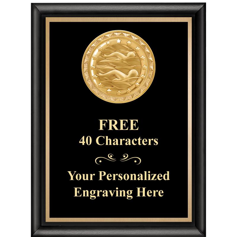 6X8 BLK SHINY EXEC INSERT PLQ