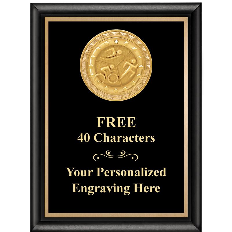 6X8 BLK SHINY EXEC INSERT PLQ