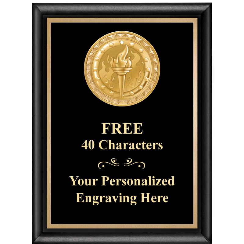 6X8 BLK SHINY EXEC INSERT PLQ