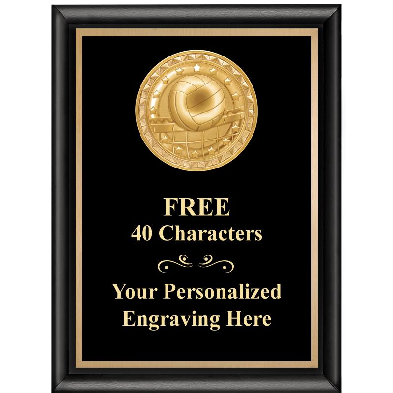 6X8 BLK SHINY EXEC INSERT PLQ