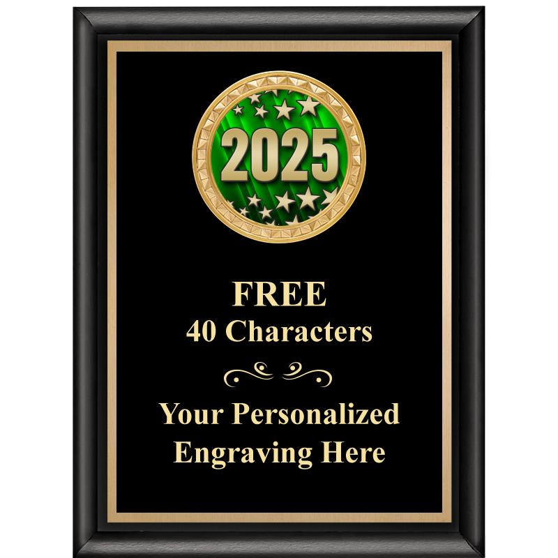 6X8 BLK SHINY EXEC INSERT PLQ