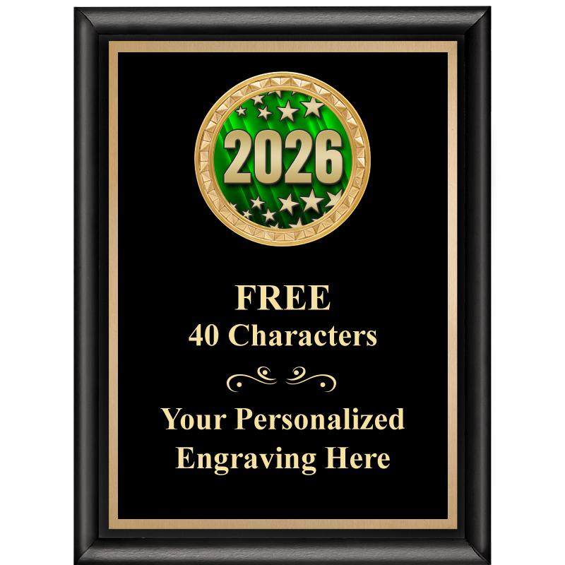 6X8 BLK SHINY EXEC INSERT PLQ