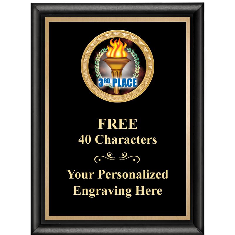 6X8 BLK SHINY EXEC INSERT PLQ