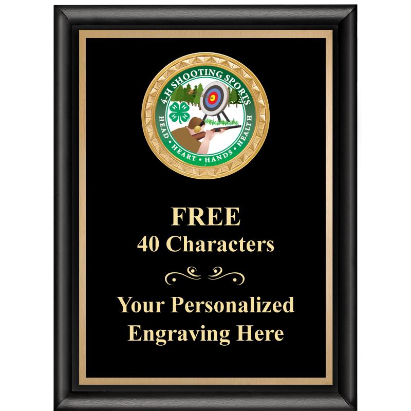 6X8 BLK SHINY EXEC INSERT PLQ