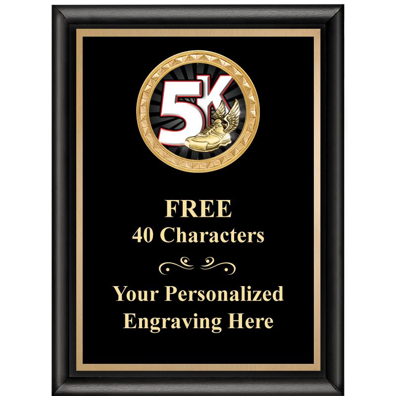 6X8 BLK SHINY EXEC INSERT PLQ