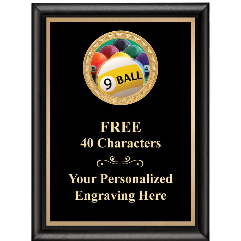 6X8 BLK SHINY EXEC INSERT PLQ