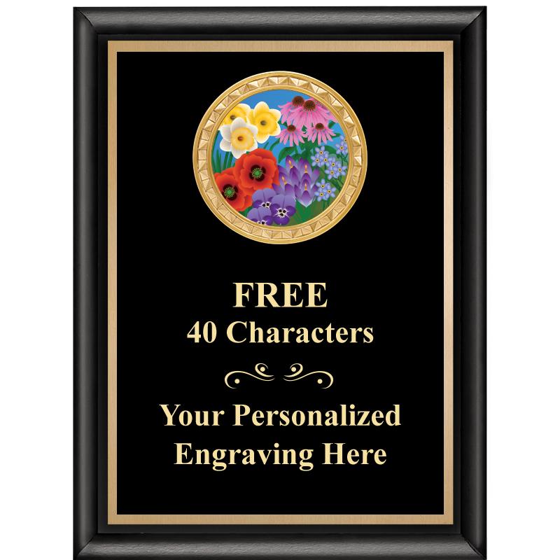 6X8 BLK SHINY EXEC INSERT PLQ