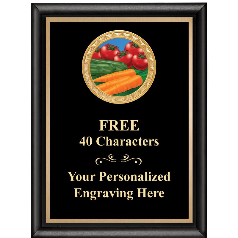 6X8 BLK SHINY EXEC INSERT PLQ