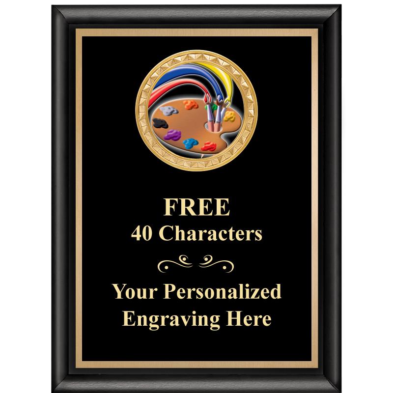 6X8 BLK SHINY EXEC INSERT PLQ