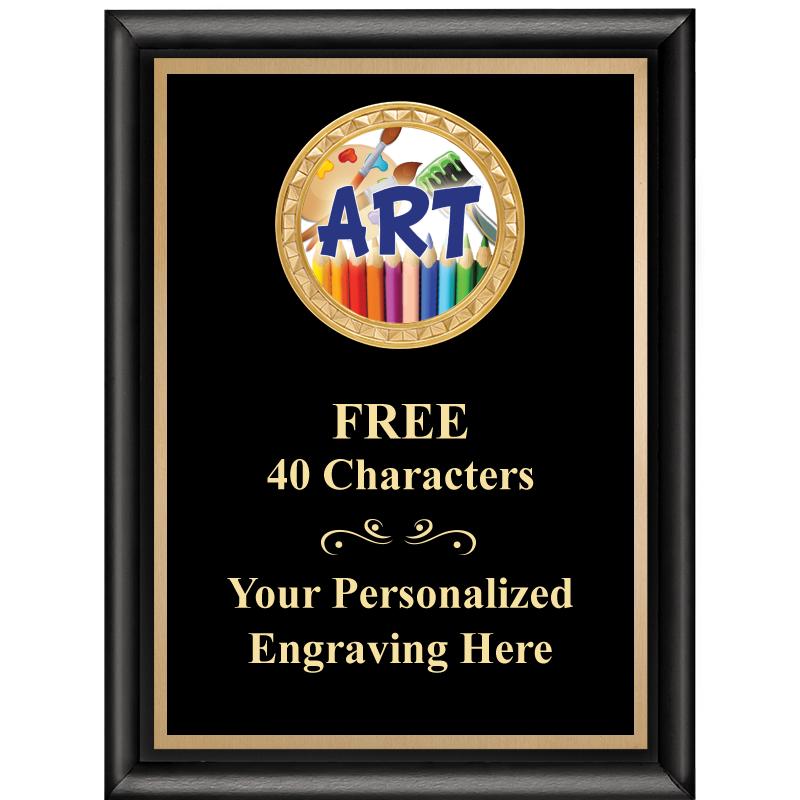 6X8 BLK SHINY EXEC INSERT PLQ