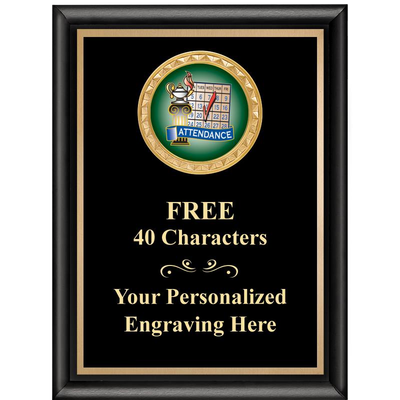 6X8 BLK SHINY EXEC INSERT PLQ