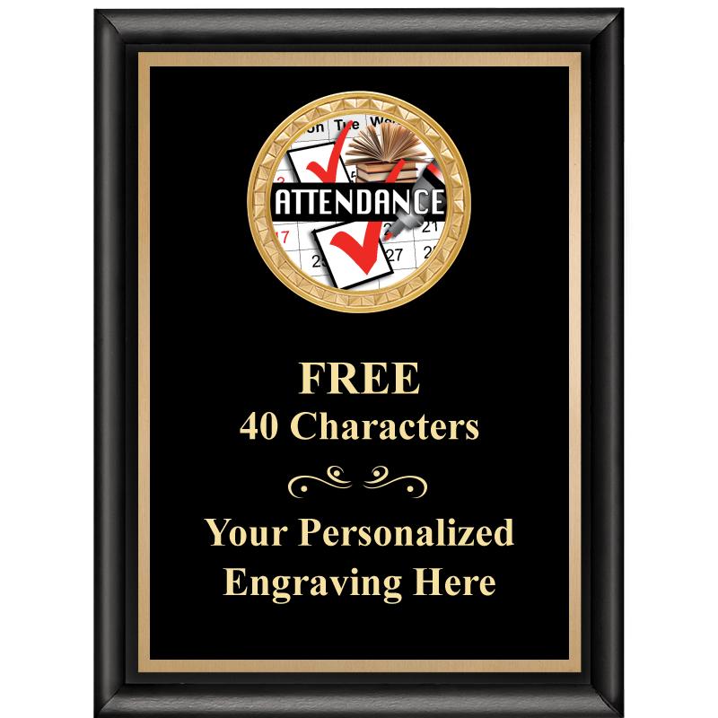 6X8 BLK SHINY EXEC INSERT PLQ