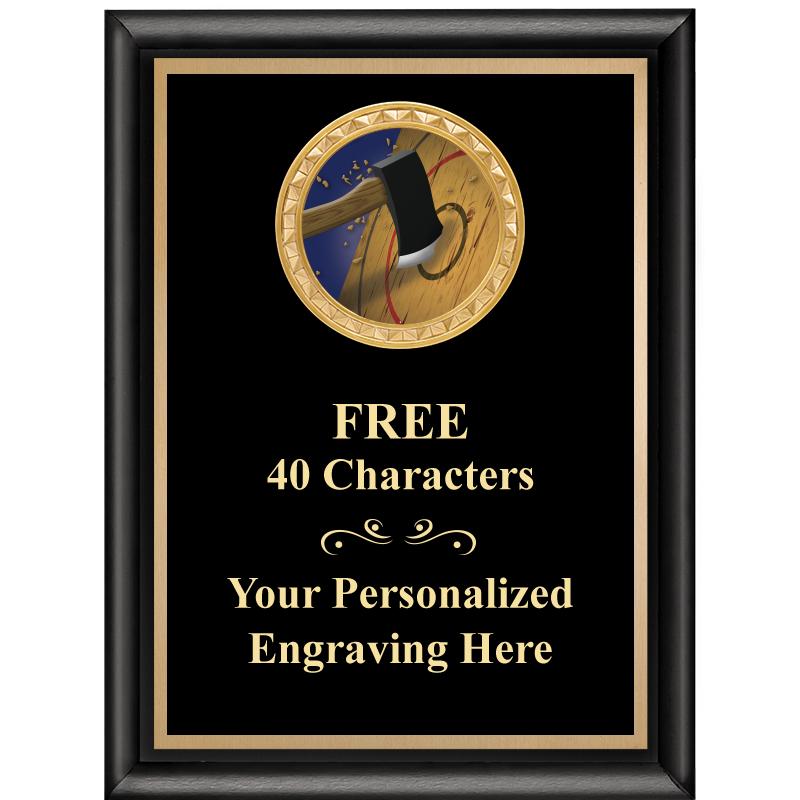 6X8 BLK SHINY EXEC INSERT PLQ