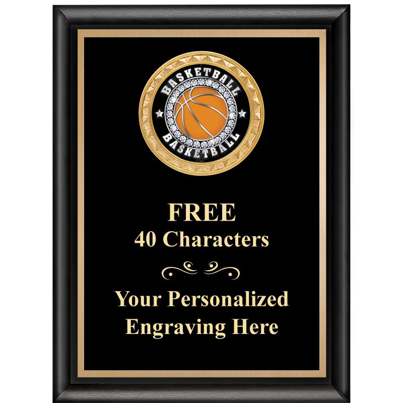 6X8 BLK SHINY EXEC INSERT PLQ