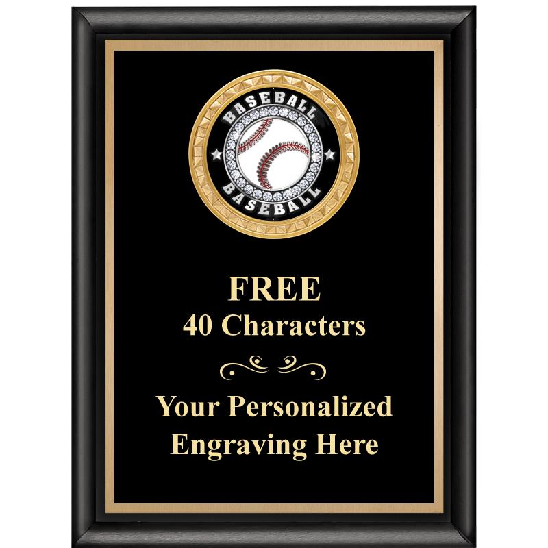 6X8 BLK SHINY EXEC INSERT PLQ