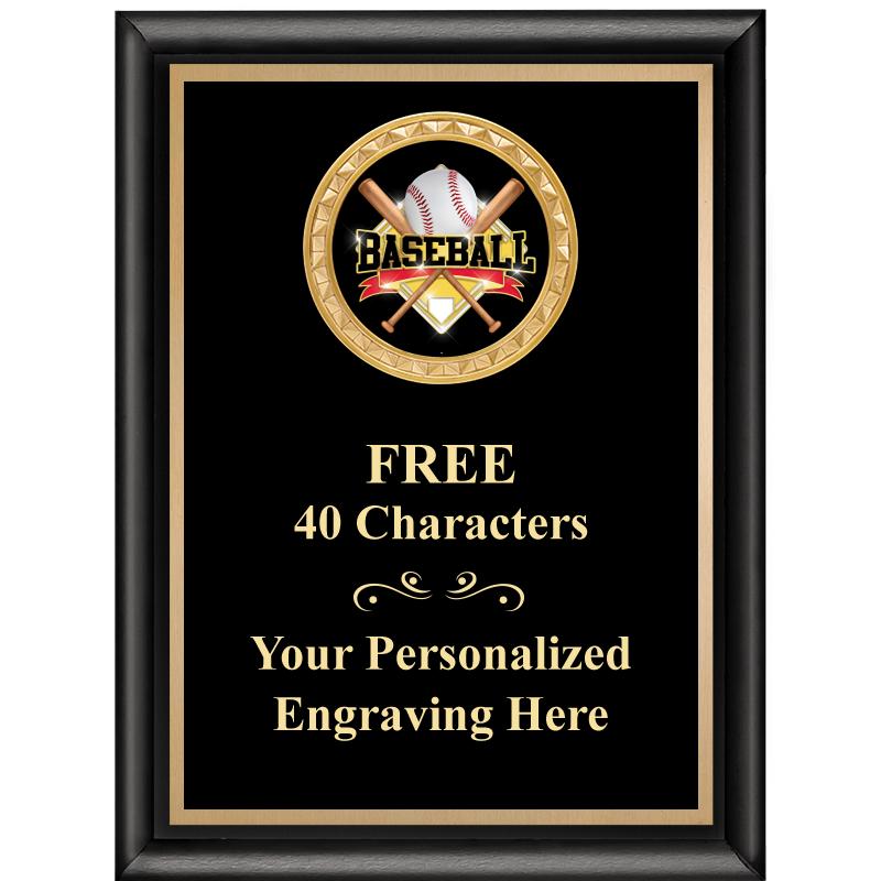 6X8 BLK SHINY EXEC INSERT PLQ