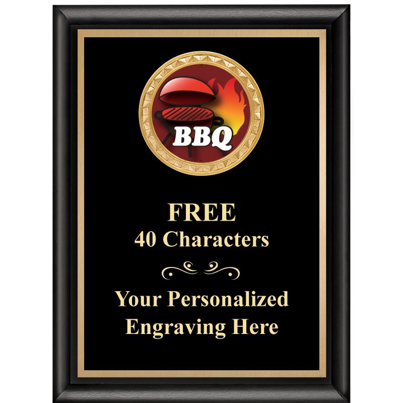 6X8 BLK SHINY EXEC INSERT PLQ