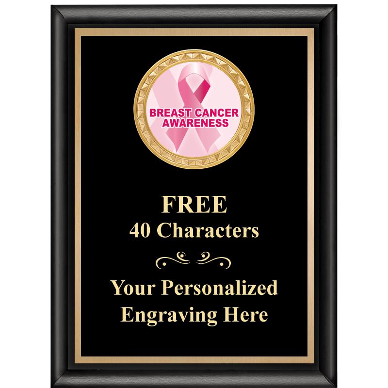 6X8 BLK SHINY EXEC INSERT PLQ