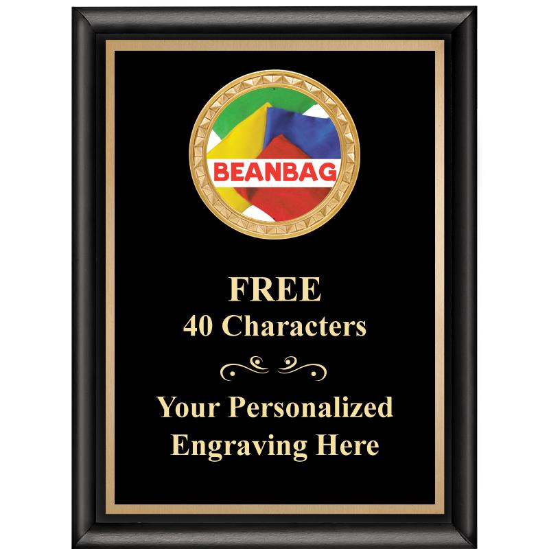 6X8 BLK SHINY EXEC INSERT PLQ