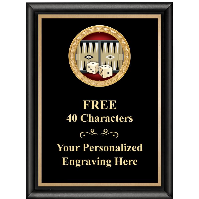 6X8 BLK SHINY EXEC INSERT PLQ