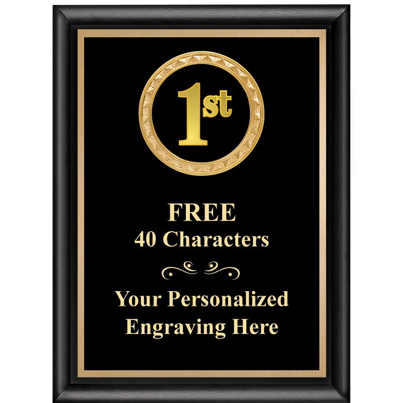 6X8 BLK SHINY EXEC INSERT PLQ