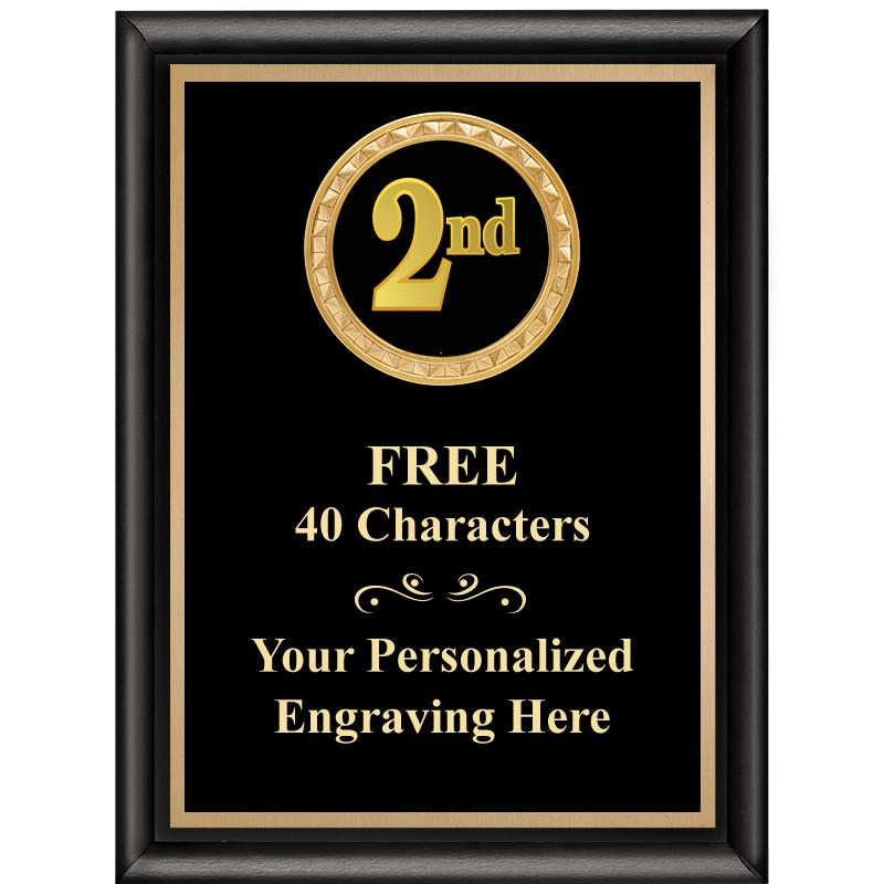 6X8 BLK SHINY EXEC INSERT PLQ