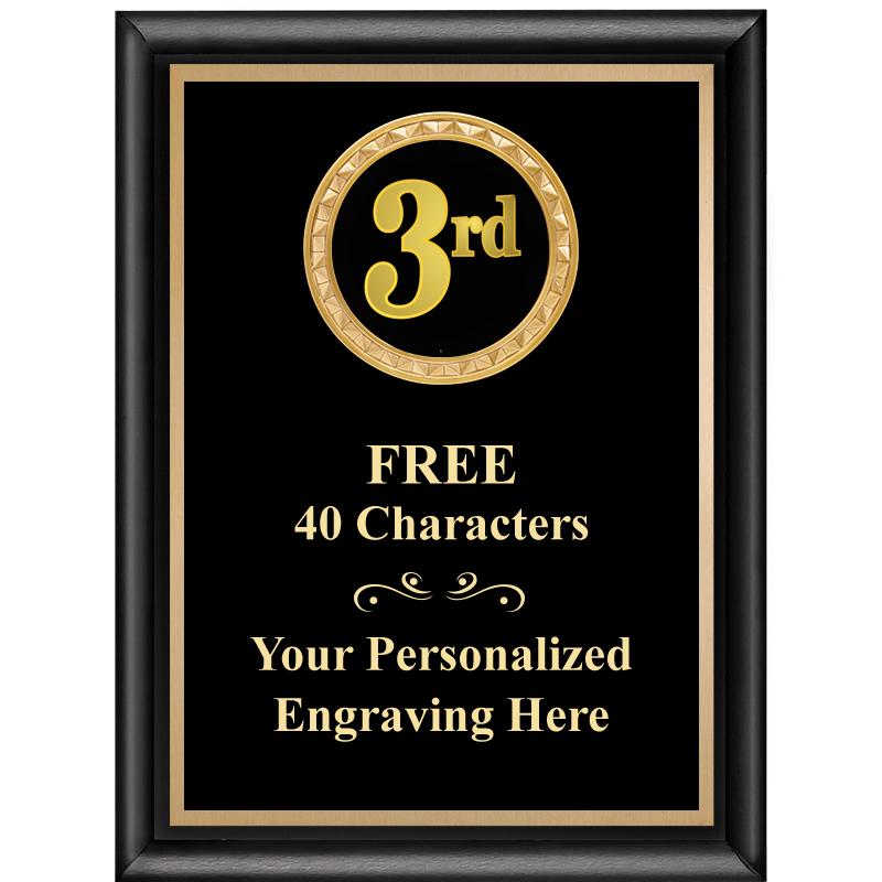 6X8 BLK SHINY EXEC INSERT PLQ