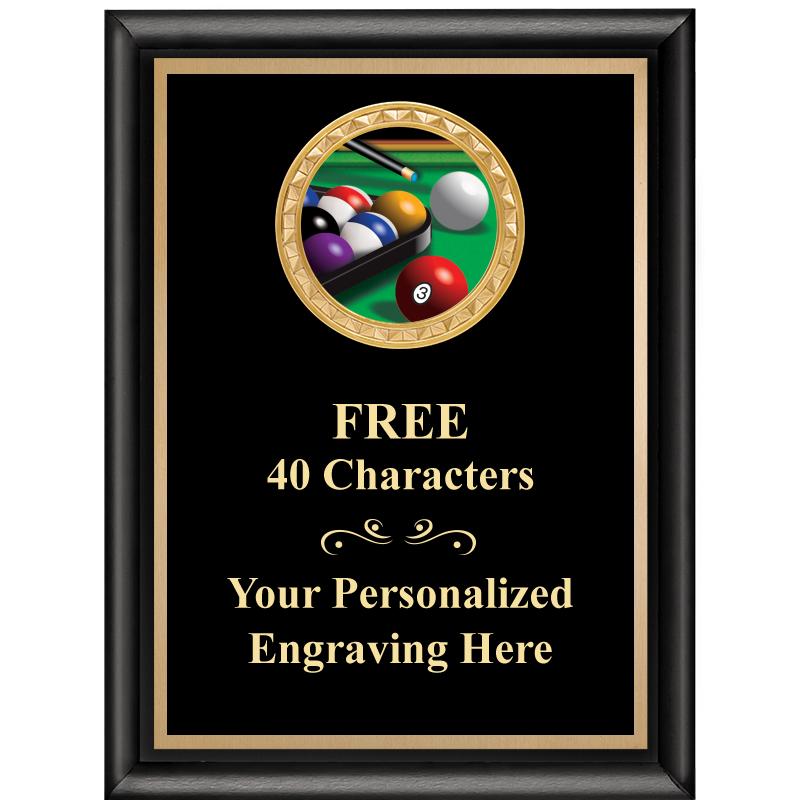 6X8 BLK SHINY EXEC INSERT PLQ