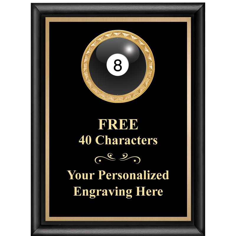 6X8 BLK SHINY EXEC INSERT PLQ