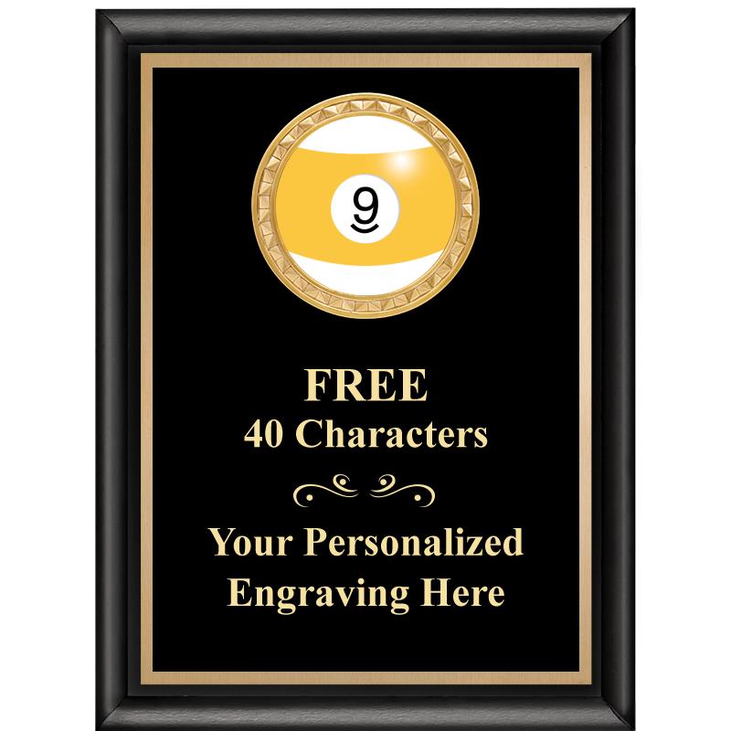 6X8 BLK SHINY EXEC INSERT PLQ