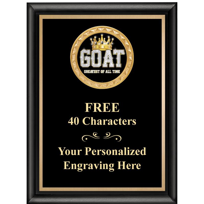 6X8 BLK SHINY EXEC INSERT PLQ