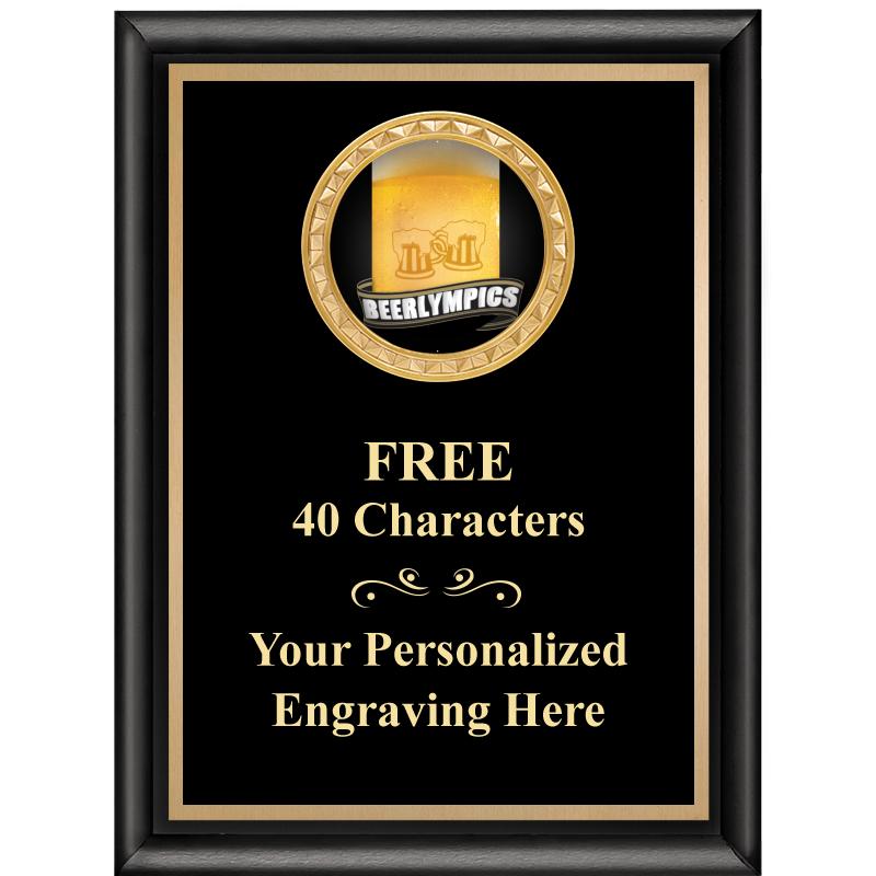 6X8 BLK SHINY EXEC INSERT PLQ