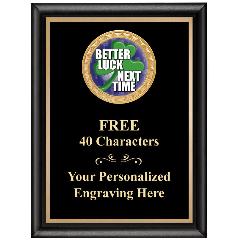 6X8 BLK SHINY EXEC INSERT PLQ