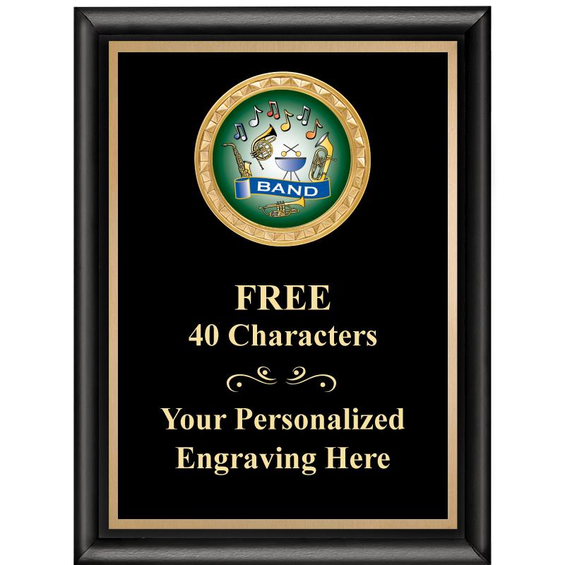 6X8 BLK SHINY EXEC INSERT PLQ