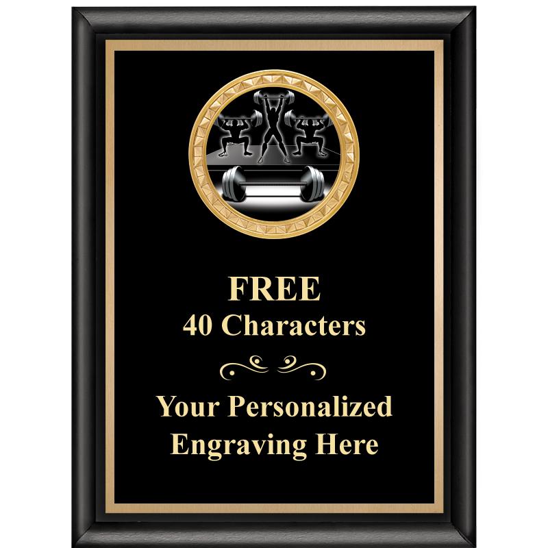 6X8 BLK SHINY EXEC INSERT PLQ