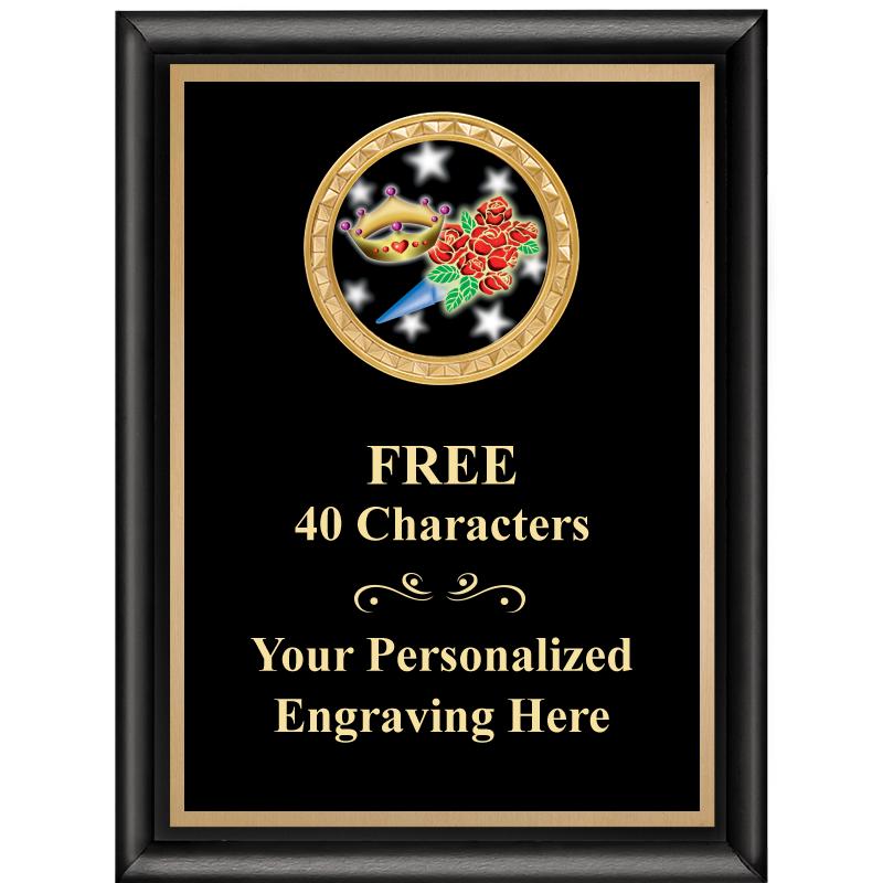 6X8 BLK SHINY EXEC INSERT PLQ