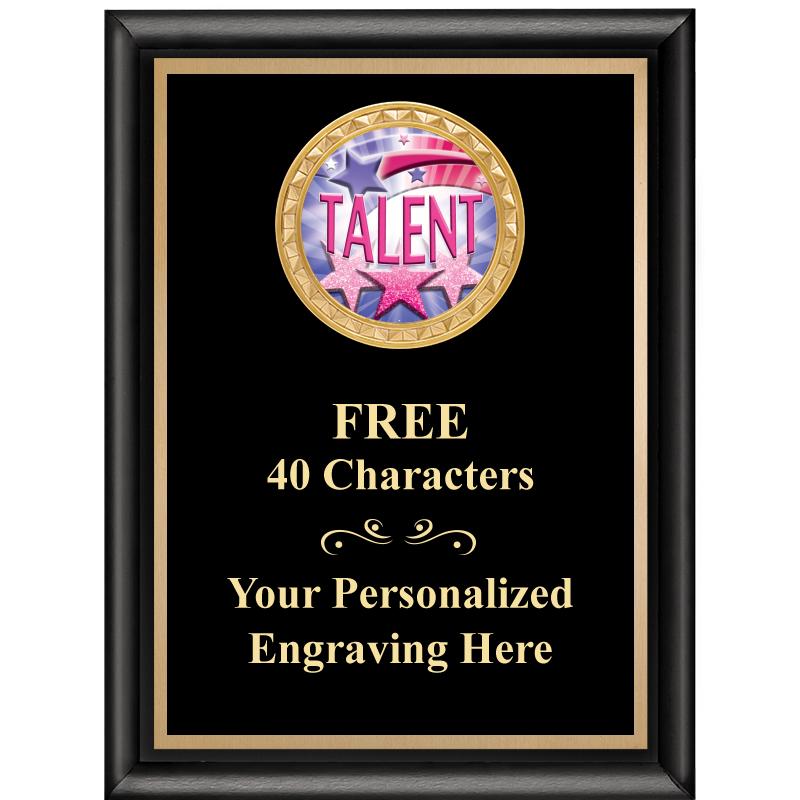 6X8 BLK SHINY EXEC INSERT PLQ