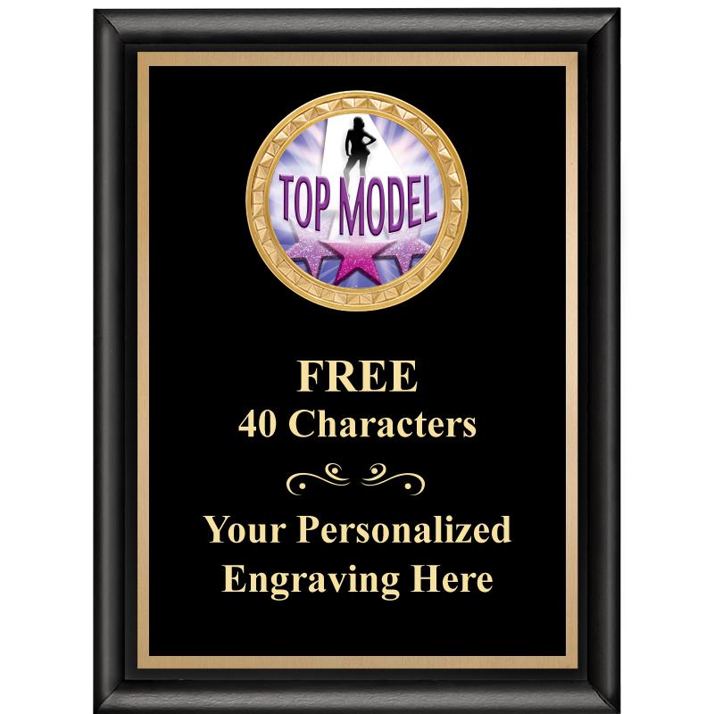 6X8 BLK SHINY EXEC INSERT PLQ