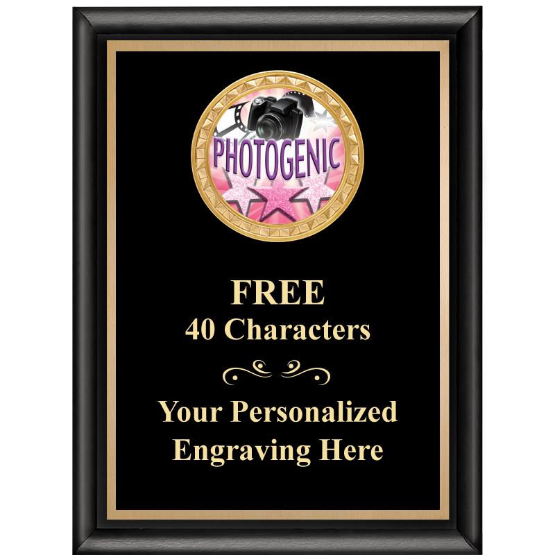 6X8 BLK SHINY EXEC INSERT PLQ